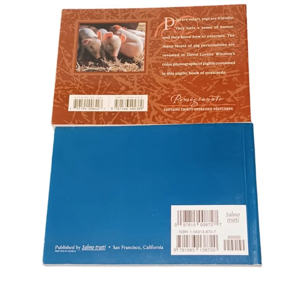 Pigs Book Of Postcards Set Of Two 21 and 30 Postscards Vintage Ephemera